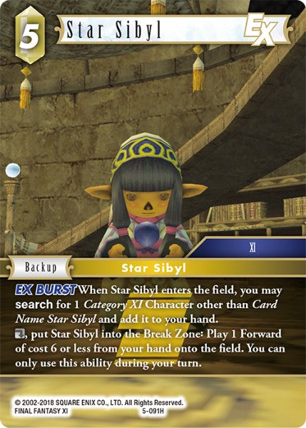 (091) Final Fantasy TCG Opus V Single: Star Sibyl (5-091) Holo Hero