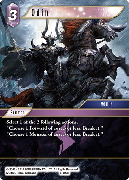 (100) Final Fantasy TCG Opus V Single: Odin (5-100) Holo Hero