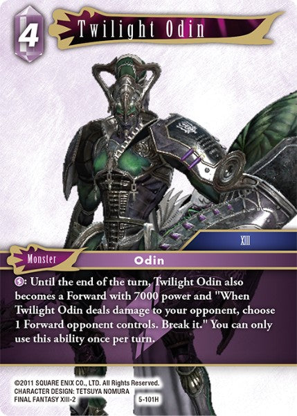 (101) Final Fantasy TCG Opus V Single: Twilight Odin (5-101) Holo Hero