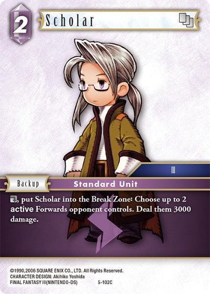 (102) Final Fantasy TCG Opus V Single: Scholar (5-102) Holo Common