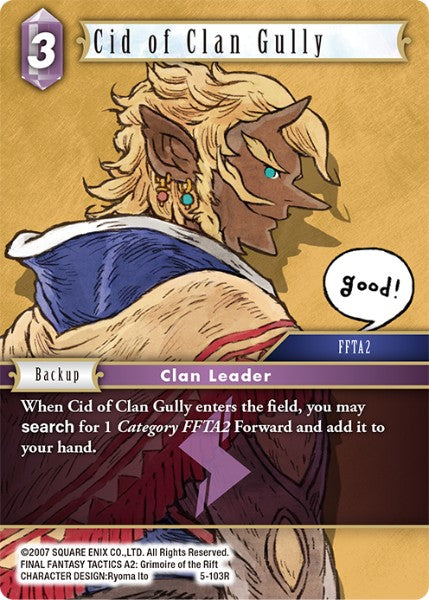 (103) Final Fantasy TCG Opus V Single: Cid of Clan Gully (5-103) Holo Rare