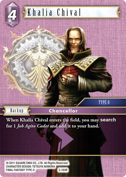 (104) Final Fantasy TCG Opus V Single: Khalia Chival (5-104) Holo Rare
