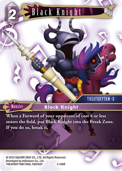 (106) Final Fantasy TCG Opus V Single: Black Knight (5-106)  Rare