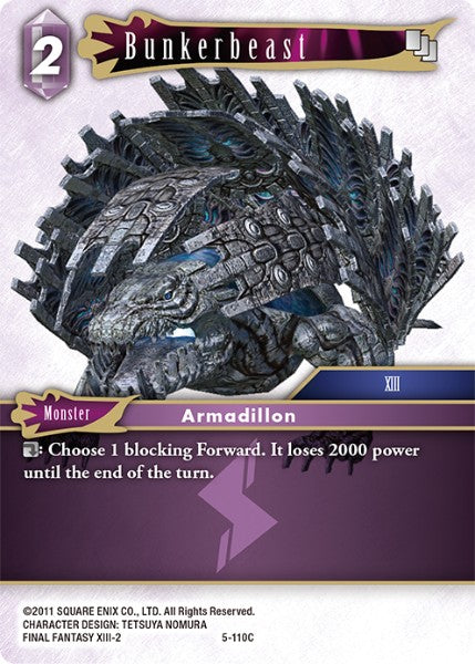 (110) Final Fantasy TCG Opus V Single: Bunkerbeast (5-110) Holo Common