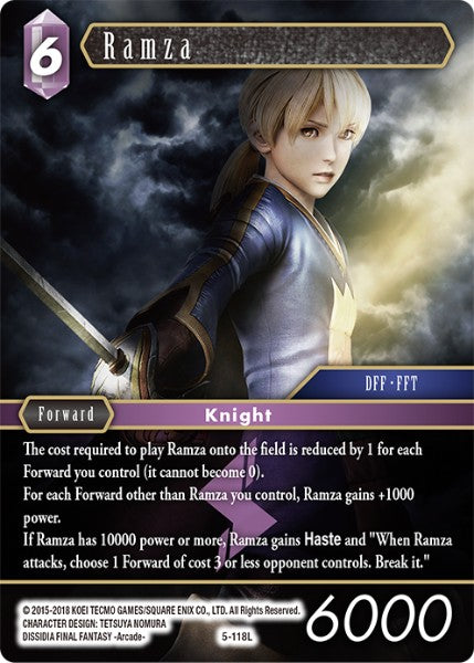 (118) Final Fantasy TCG Opus V Single: Ramza (5-118) Holo Legend