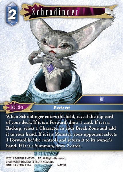 (129) Final Fantasy TCG Opus V Single: Schrodinger (5-129) Holo Common
