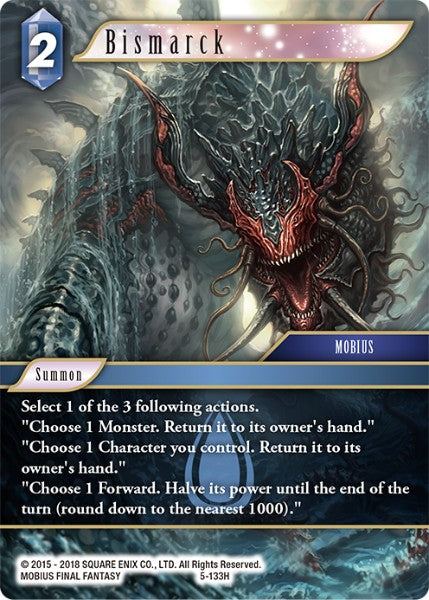 (133) Final Fantasy TCG Opus V Single: Bismarck (5-133) Holo Hero