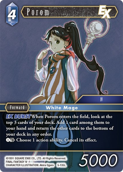 (135) Final Fantasy TCG Opus V Single: Porom (5-135) Holo Legend