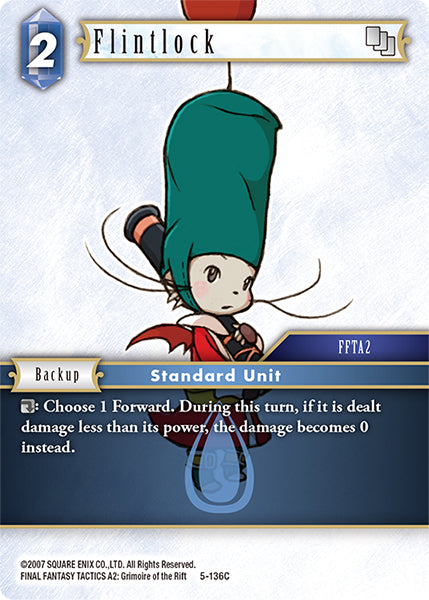 (136) Final Fantasy TCG Opus V Single: Flintlock (5-136) Holo Common