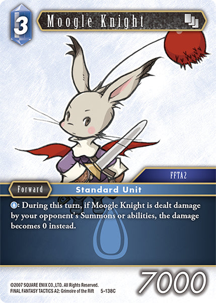 (138) Final Fantasy TCG Opus V Single: Moogle Knight (5-138) Holo Common