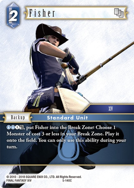 (140) Final Fantasy TCG Opus V Single: Fisher (5-140) Holo Common