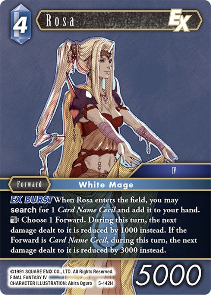 (142) Final Fantasy TCG Opus V Single: Rosa (5-142) Holo Hero