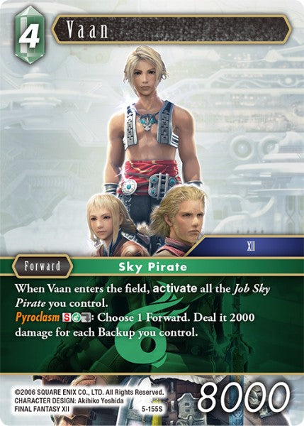 (155) Final Fantasy TCG Opus V Single: Vaan (5-155) Holo Starter