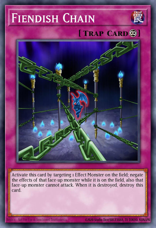 (064) YuGiOh TCG ABPF: Absolute Powerforce Single: Fiendish Chain  Super Rare