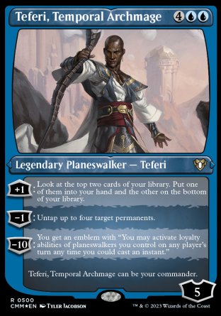 (500) Magic The Gathering Commander Masters: Extras Single: Teferi, Temporal Archmage Holo Rare