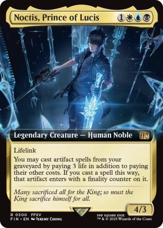 (500) Magic The Gathering Magic: The Gathering - FINAL FANTASY: Extras Single: Noctis, Prince of Lucis (V.2) Holo Rare