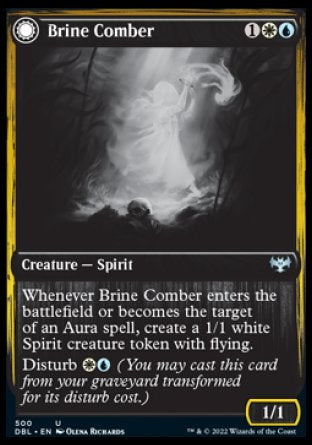 (500) Magic The Gathering Innistrad: Double Feature Single: Brine Comber // Brinebound Gift Holo Uncommon