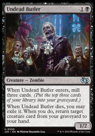 (500) Magic The Gathering Foundations Jumpstart Single: Undead Butler  Uncommon