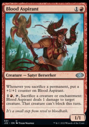 (501) Magic The Gathering Jumpstart 2022 Single: Blood Aspirant  Uncommon