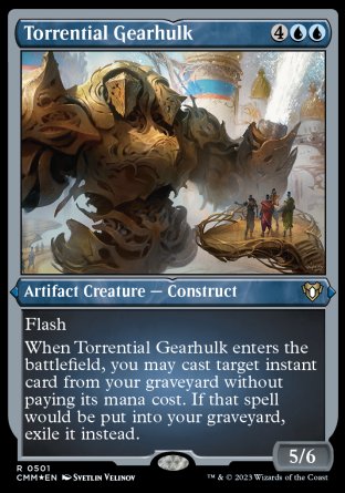 (501) Magic The Gathering Commander Masters: Extras Single: Torrential Gearhulk Holo Rare