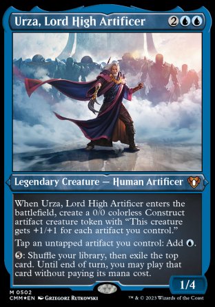(502) Magic The Gathering Commander Masters: Extras Single: Urza, Lord High Artificer (V.1) Holo Mythic