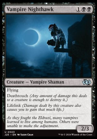(503) Magic The Gathering Foundations Jumpstart Single: Vampire Nighthawk  Uncommon