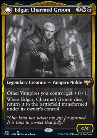 (503) Magic The Gathering Innistrad: Double Feature Single: Edgar, Charmed Groom // Edgar Markov's Coffin Holo Rare