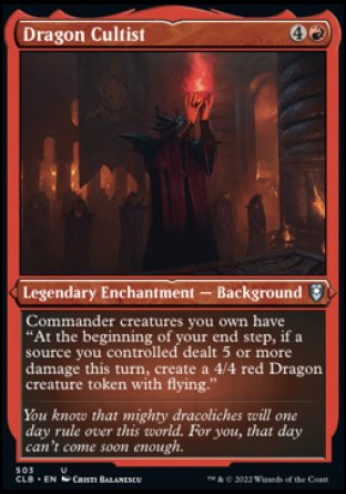 (503) Magic The Gathering Commander Legends: Battle for Baldur's Gate: Extras Single: Dragon Cultist (V.1)  Uncommon