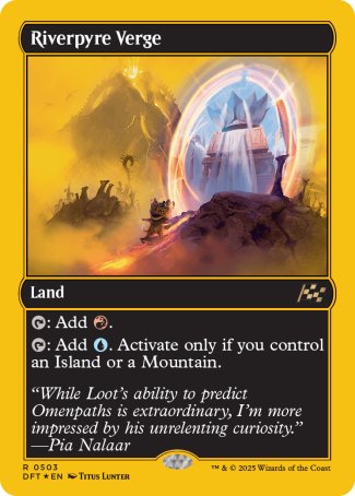 (503) Magic The Gathering Aetherdrift: First-Place Single: Riverpyre Verge  Rare
