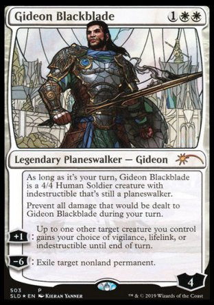 (503) Magic The Gathering Secret Lair Drop Series Single: Gideon Blackblade Holo Mythic