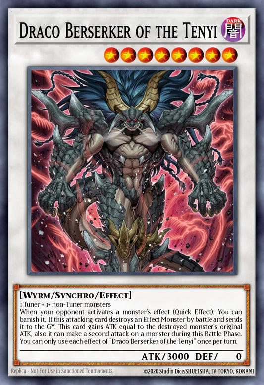 (166) YuGiOh TCG MP20: 2020 Tin of Lost Memories Mega Pack Single: Draco Berserker of the Tenyi  Secret Rare