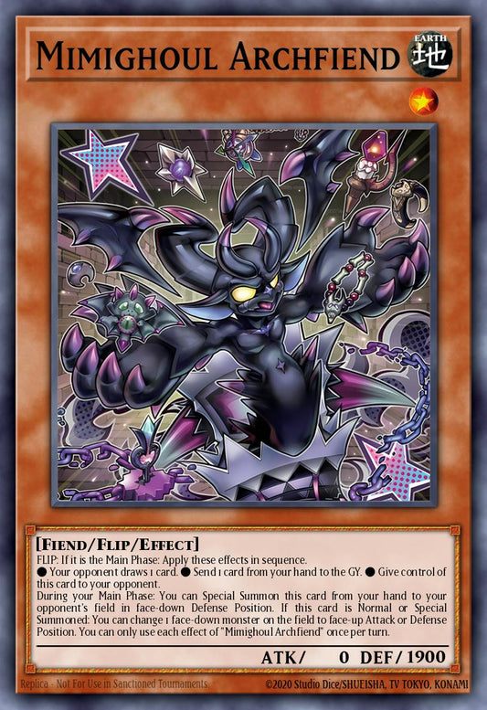 (093) YuGiOh TCG INFO: The Infinite Forbidden Single: Mimighoul Archfiend  Super Rare