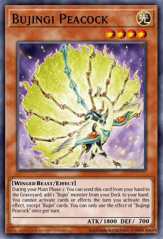 (208) YuGiOh TCG MP14: 2014 Mega-Tins Mega-Pack Single: Bujingi Peacock  Rare
