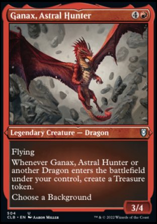 (504) Magic The Gathering Commander Legends: Battle for Baldur's Gate: Extras Single: Ganax, Astral Hunter (V.1)  Uncommon