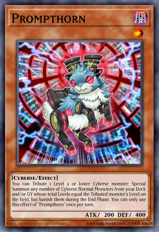 (001) YuGiOh TCG MP19: 2019 Gold Sarcophagus Tin Mega Pack Single: Prompthorn  Common