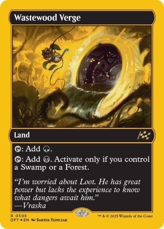 (505) Magic The Gathering Aetherdrift: First-Place Single: Wastewood Verge  Rare