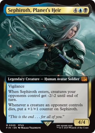 (505) Magic The Gathering Magic: The Gathering - FINAL FANTASY: Extras Single: Sephiroth, Planet's Heir (V.1)  Mythic