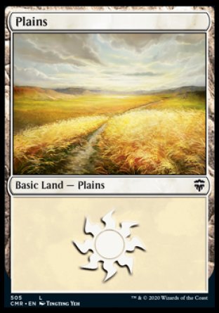(505/361) Magic The Gathering Commander Legends: Extras Single: Plains (V.2)  Land