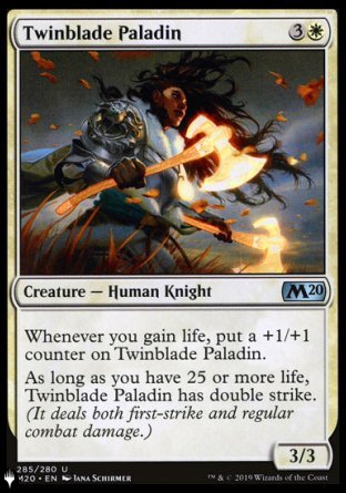 (285) Magic The Gathering The List Single: Twinblade Paladin  Uncommon