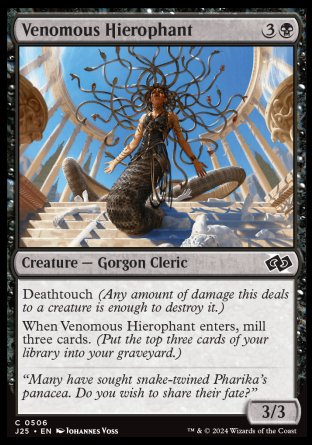 (506) Magic The Gathering Foundations Jumpstart Single: Venomous Hierophant  Common