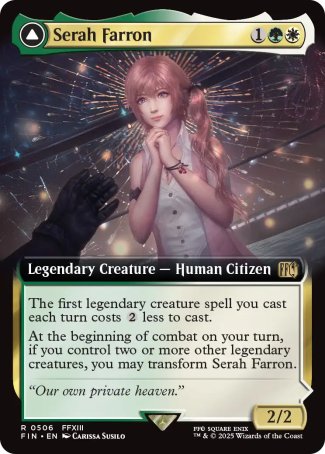 (506) Magic The Gathering Magic: The Gathering - FINAL FANTASY: Extras Single: Serah Farron // Crystallized Serah  Rare