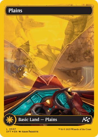 (507) Magic The Gathering Aetherdrift: First-Place Single: Plains (V.1)  Land