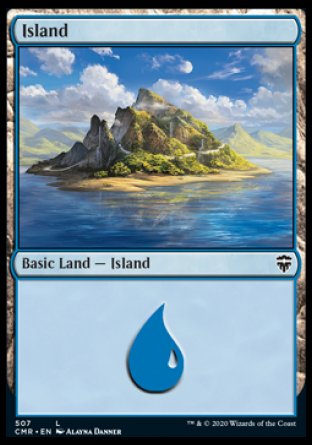 (507/361) Magic The Gathering Commander Legends: Extras Single: Island (V.2)  Land