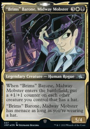 (507) Magic The Gathering Unfinity: Extras Single: Brims Barone, Midway Mobster (V.3)  Uncommon