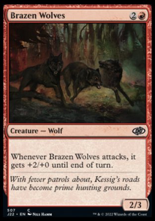 (507) Magic The Gathering Jumpstart 2022 Single: Brazen Wolves  Common