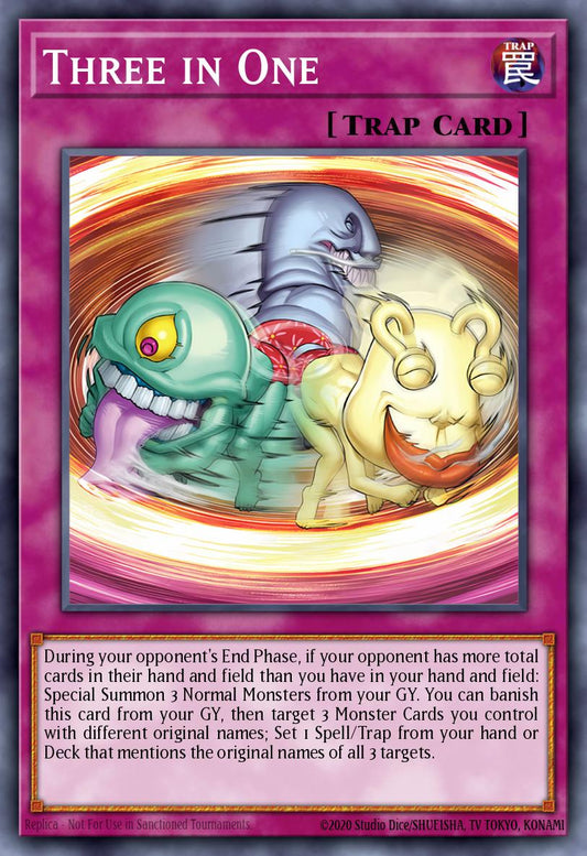 (080) YuGiOh TCG INFO: The Infinite Forbidden Single: Three in One  Common