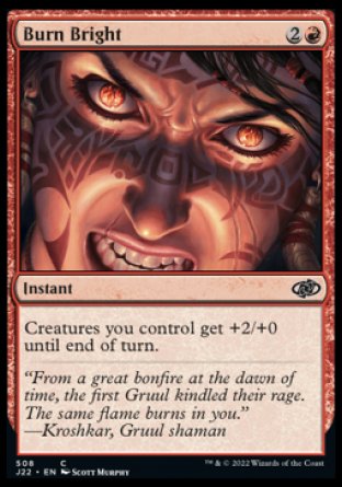 (508) Magic The Gathering Jumpstart 2022 Single: Burn Bright  Common