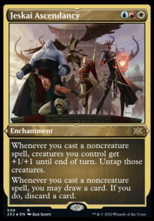 (508) Magic The Gathering Double Masters 2022: Extras Single: Jeskai Ascendancy Holo Rare