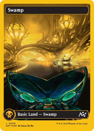 (509) Magic The Gathering Aetherdrift: First-Place Single: Swamp (V.1)  Land