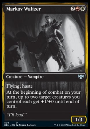 (509) Magic The Gathering Innistrad: Double Feature Single: Markov Waltzer  Uncommon